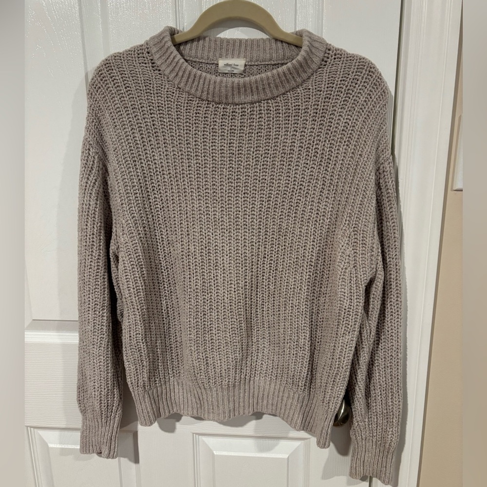Wilfred Free Chenille Knit Sweater Beige